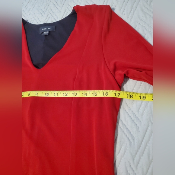 A-line Red Ruffle Dress - Picture 4 of 6